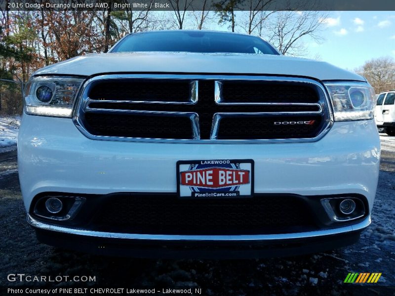 Bright White / Black 2016 Dodge Durango Limited AWD