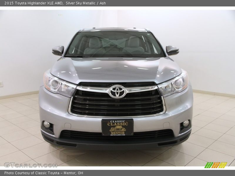 Silver Sky Metallic / Ash 2015 Toyota Highlander XLE AWD