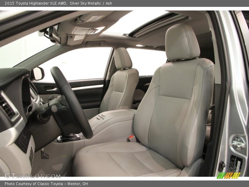Silver Sky Metallic / Ash 2015 Toyota Highlander XLE AWD