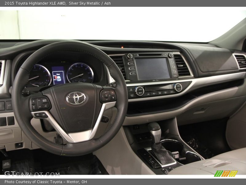 Silver Sky Metallic / Ash 2015 Toyota Highlander XLE AWD