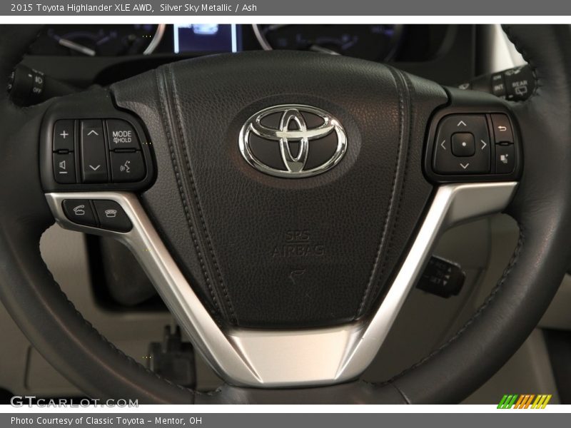 Silver Sky Metallic / Ash 2015 Toyota Highlander XLE AWD