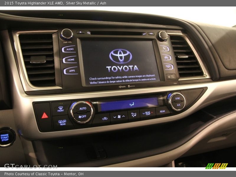 Silver Sky Metallic / Ash 2015 Toyota Highlander XLE AWD