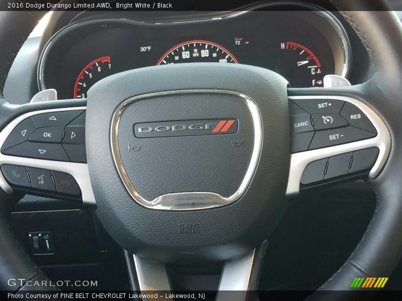 Bright White / Black 2016 Dodge Durango Limited AWD