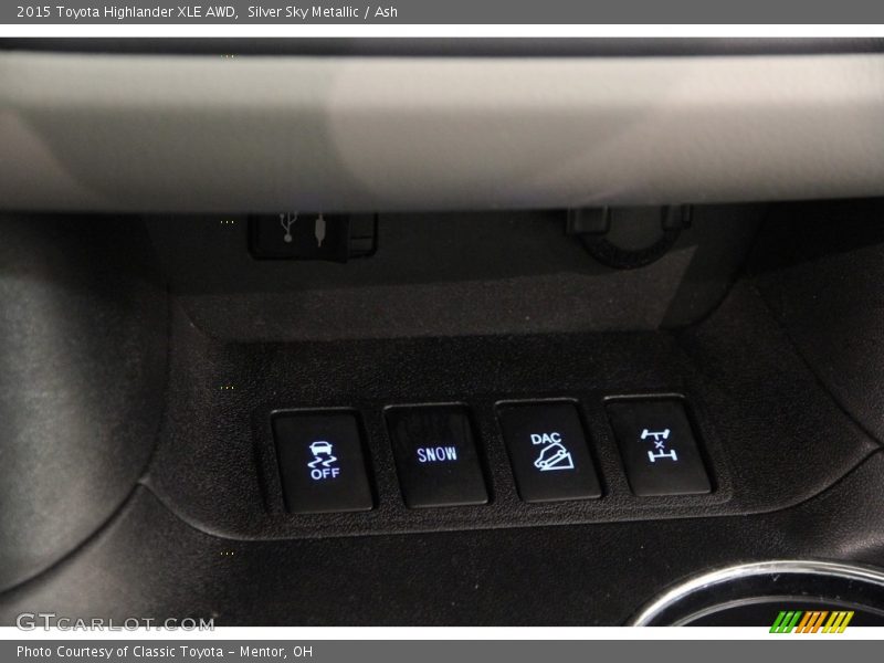 Silver Sky Metallic / Ash 2015 Toyota Highlander XLE AWD