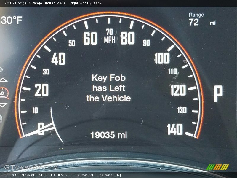 Bright White / Black 2016 Dodge Durango Limited AWD