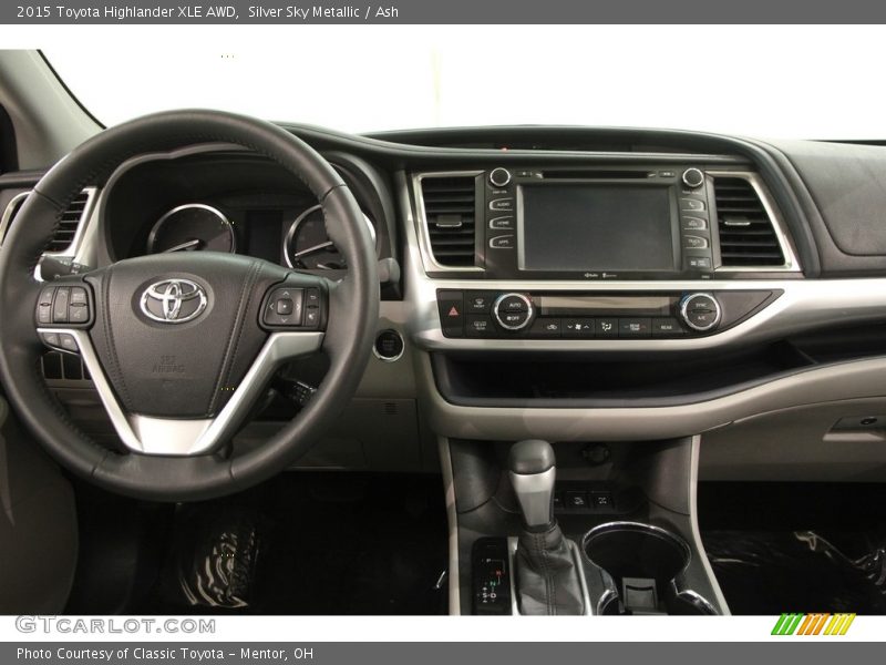 Silver Sky Metallic / Ash 2015 Toyota Highlander XLE AWD