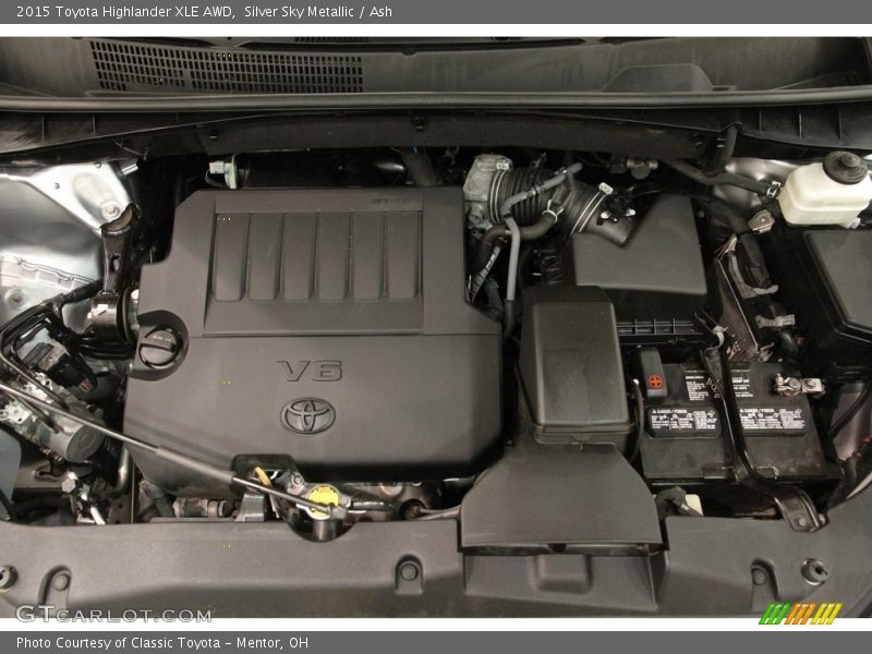 Silver Sky Metallic / Ash 2015 Toyota Highlander XLE AWD