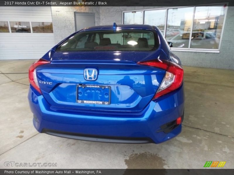 Aegean Blue Metallic / Black 2017 Honda Civic EX-T Sedan