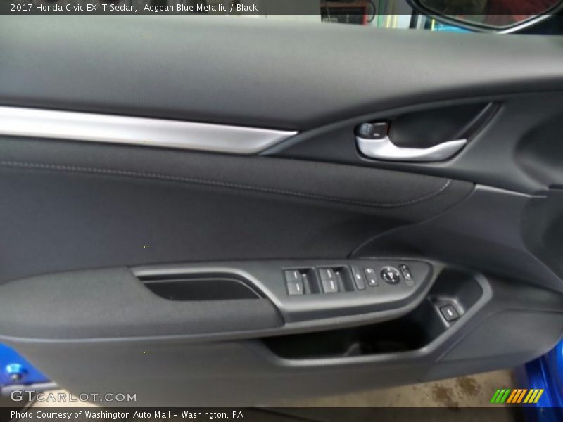Aegean Blue Metallic / Black 2017 Honda Civic EX-T Sedan
