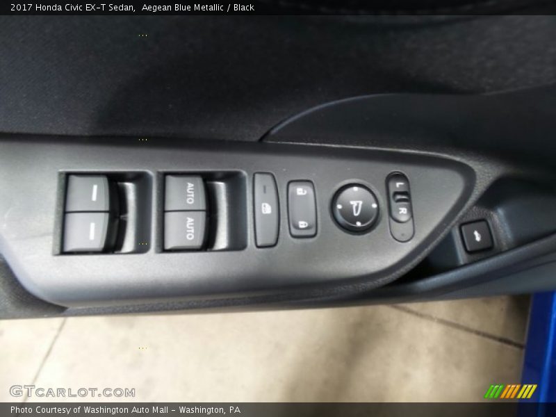Aegean Blue Metallic / Black 2017 Honda Civic EX-T Sedan