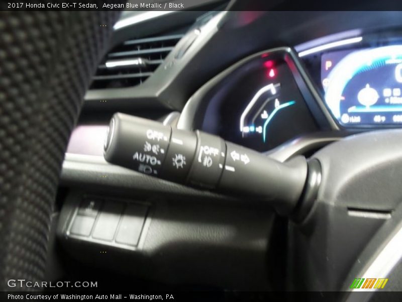 Aegean Blue Metallic / Black 2017 Honda Civic EX-T Sedan