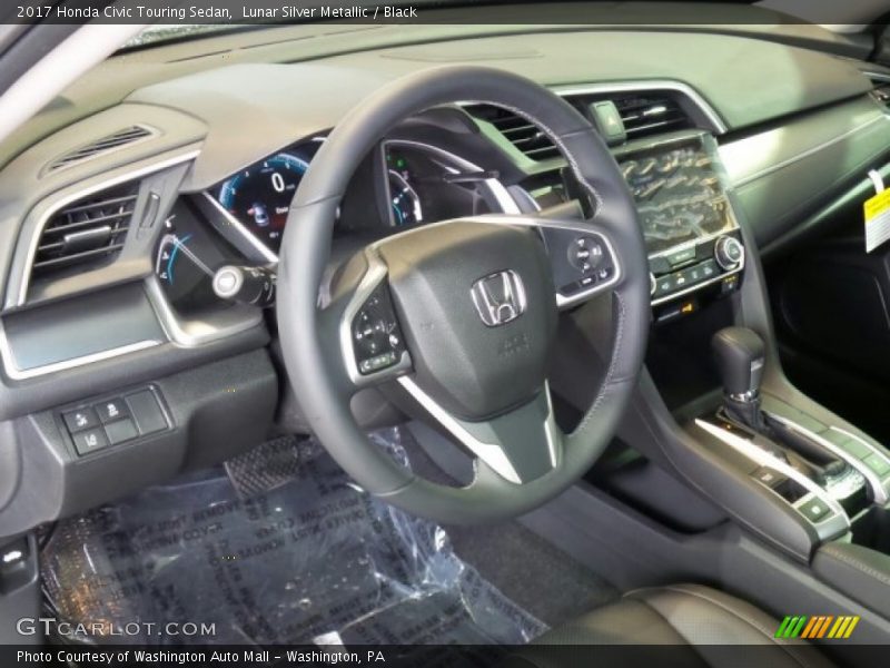 Lunar Silver Metallic / Black 2017 Honda Civic Touring Sedan