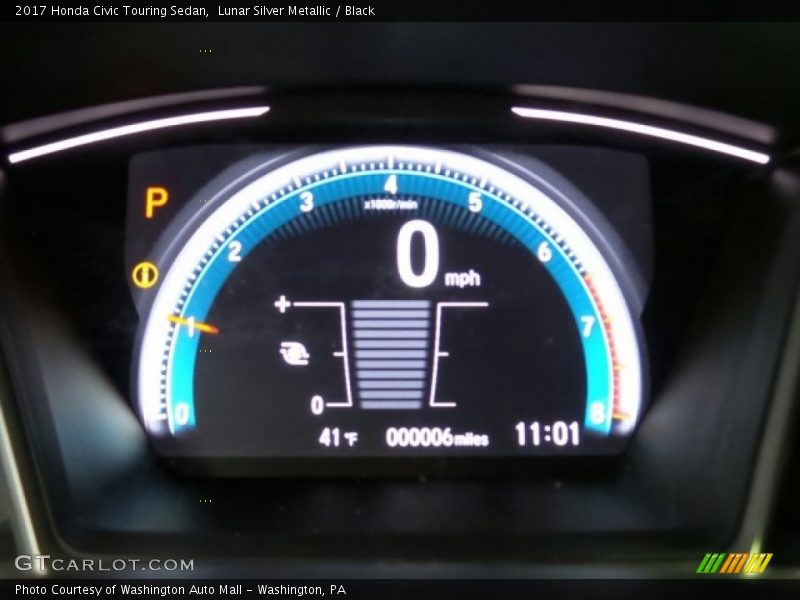 Lunar Silver Metallic / Black 2017 Honda Civic Touring Sedan