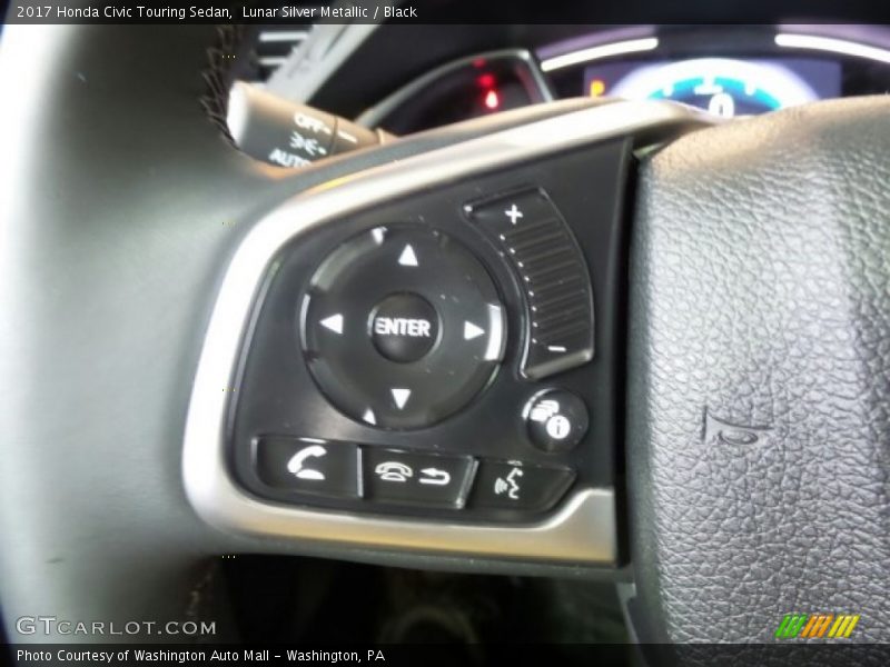 Lunar Silver Metallic / Black 2017 Honda Civic Touring Sedan