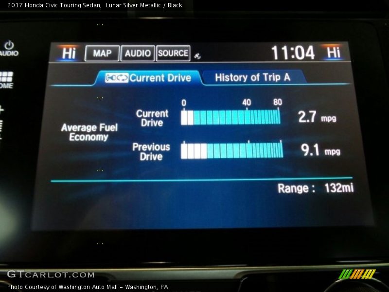 Lunar Silver Metallic / Black 2017 Honda Civic Touring Sedan