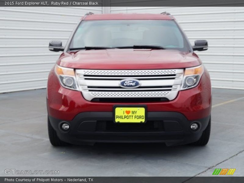 Ruby Red / Charcoal Black 2015 Ford Explorer XLT