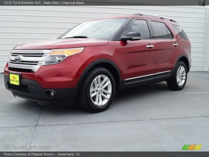 Ruby Red / Charcoal Black 2015 Ford Explorer XLT