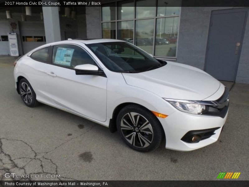 Taffeta White / Black 2017 Honda Civic EX-L Coupe