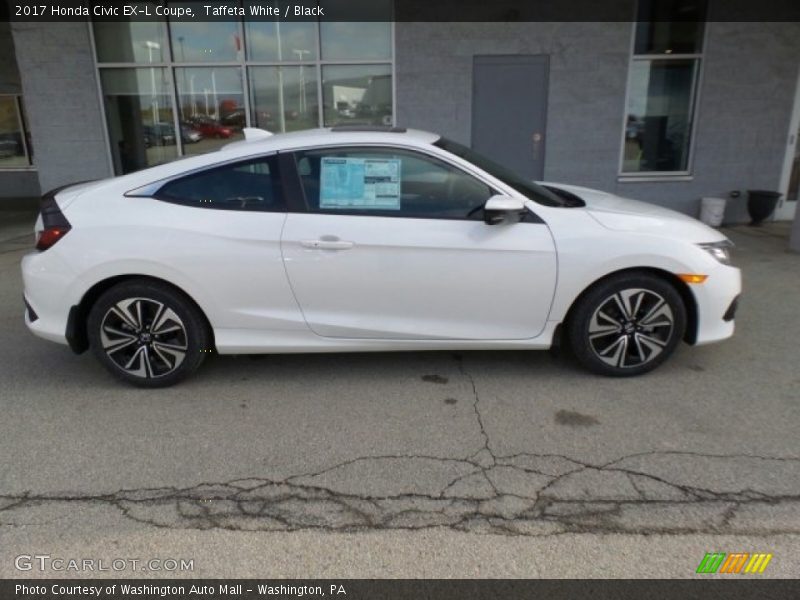 Taffeta White / Black 2017 Honda Civic EX-L Coupe