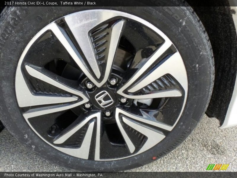 Taffeta White / Black 2017 Honda Civic EX-L Coupe