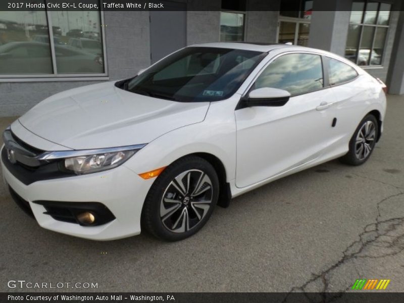 Taffeta White / Black 2017 Honda Civic EX-L Coupe