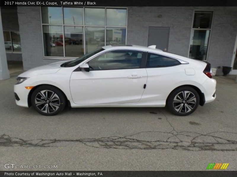 Taffeta White / Black 2017 Honda Civic EX-L Coupe