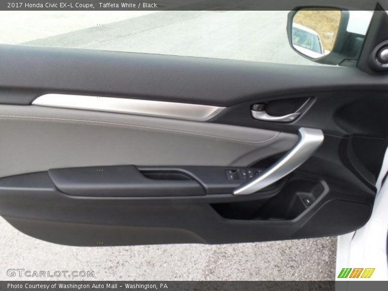 Taffeta White / Black 2017 Honda Civic EX-L Coupe