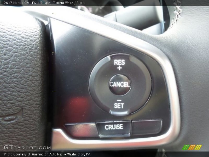 Taffeta White / Black 2017 Honda Civic EX-L Coupe