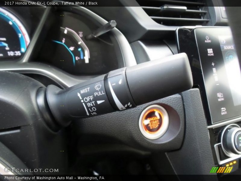 Taffeta White / Black 2017 Honda Civic EX-L Coupe