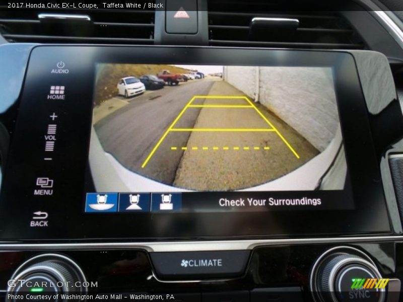 Taffeta White / Black 2017 Honda Civic EX-L Coupe