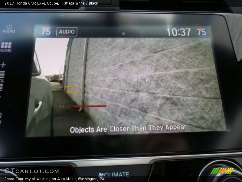 Taffeta White / Black 2017 Honda Civic EX-L Coupe