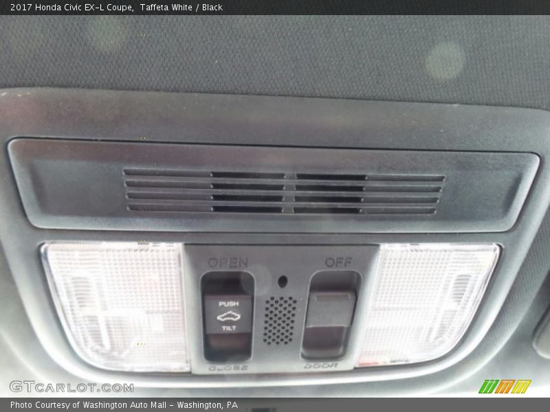 Taffeta White / Black 2017 Honda Civic EX-L Coupe