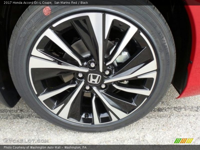San Marino Red / Black 2017 Honda Accord EX-L Coupe