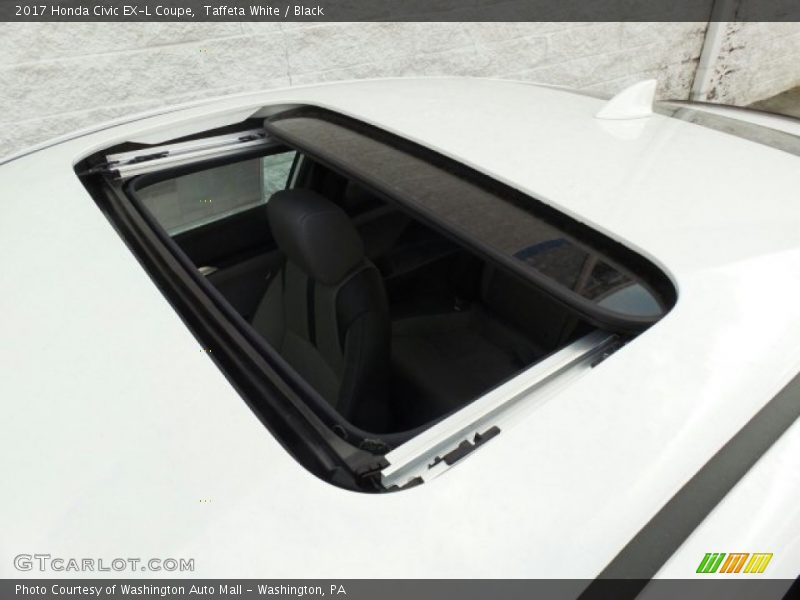 Taffeta White / Black 2017 Honda Civic EX-L Coupe