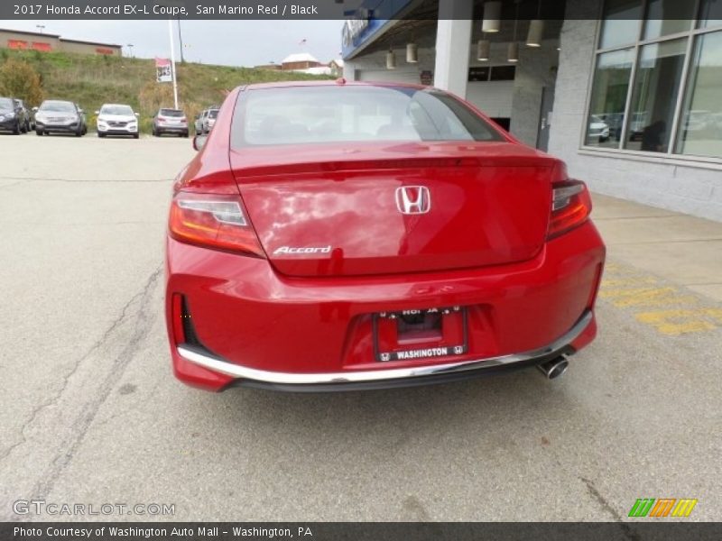 San Marino Red / Black 2017 Honda Accord EX-L Coupe