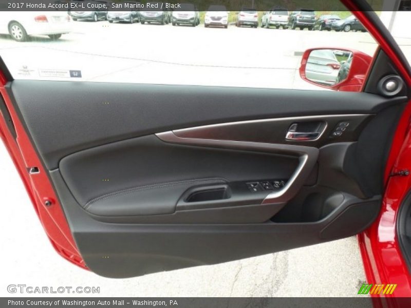 San Marino Red / Black 2017 Honda Accord EX-L Coupe
