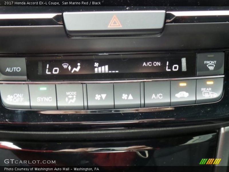 San Marino Red / Black 2017 Honda Accord EX-L Coupe