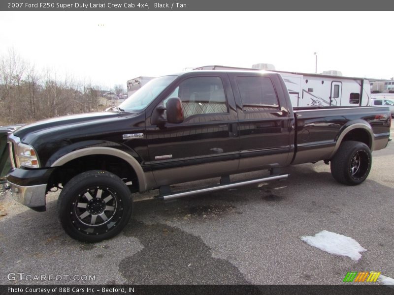 Black / Tan 2007 Ford F250 Super Duty Lariat Crew Cab 4x4