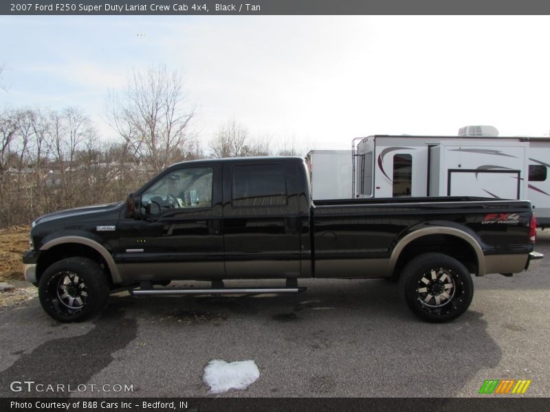 Black / Tan 2007 Ford F250 Super Duty Lariat Crew Cab 4x4