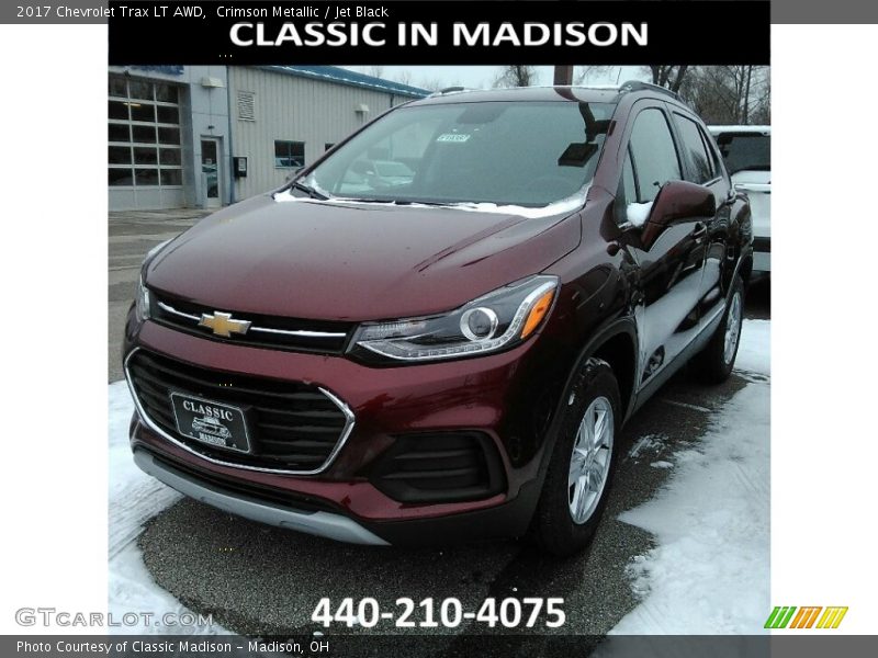 Crimson Metallic / Jet Black 2017 Chevrolet Trax LT AWD