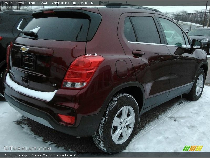Crimson Metallic / Jet Black 2017 Chevrolet Trax LT AWD