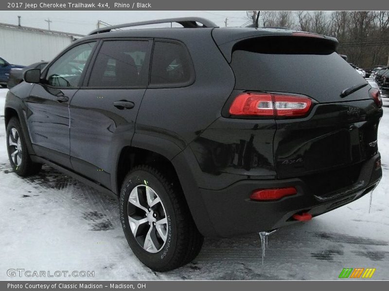 Rhino / Black 2017 Jeep Cherokee Trailhawk 4x4
