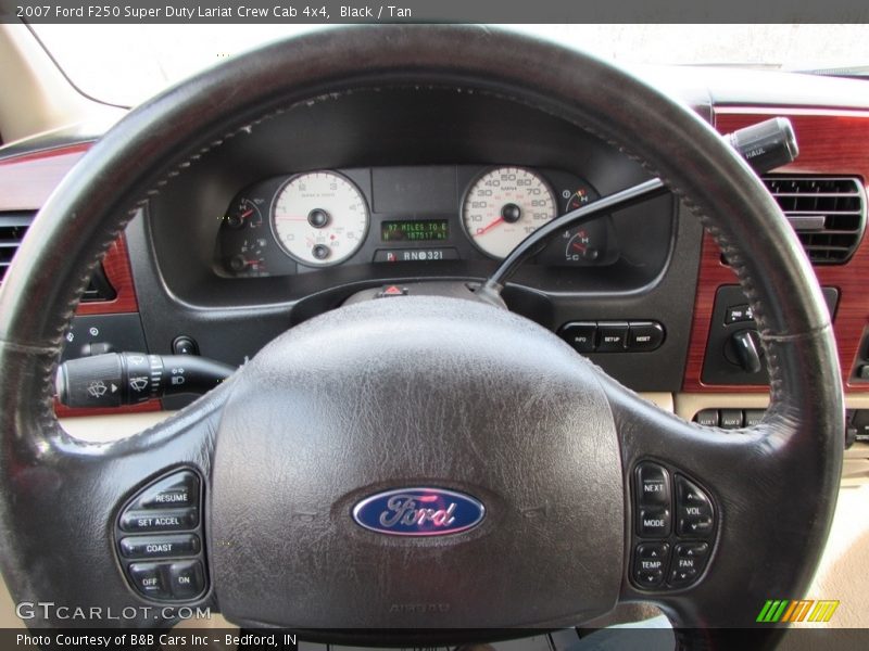 Black / Tan 2007 Ford F250 Super Duty Lariat Crew Cab 4x4