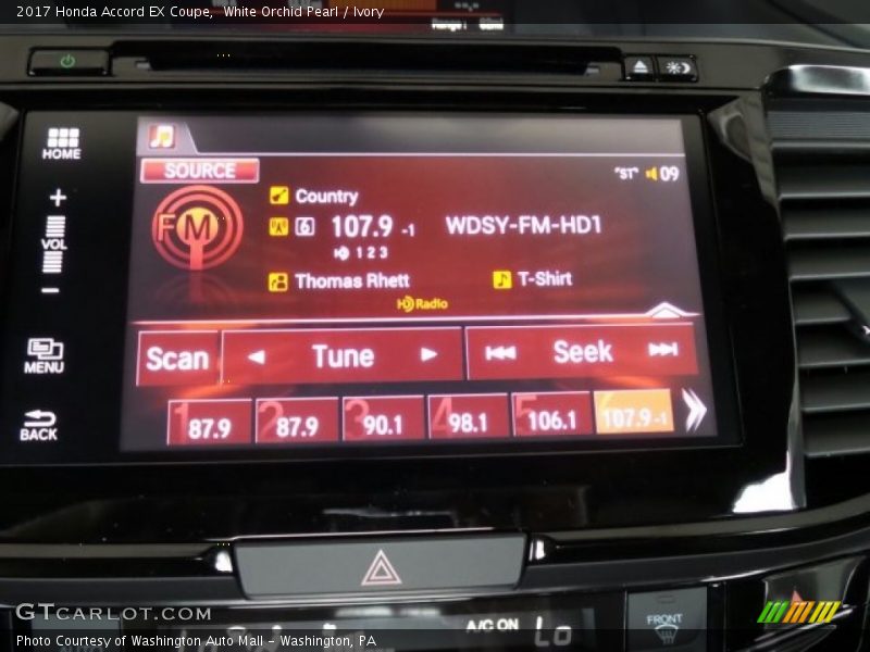 Audio System of 2017 Accord EX Coupe