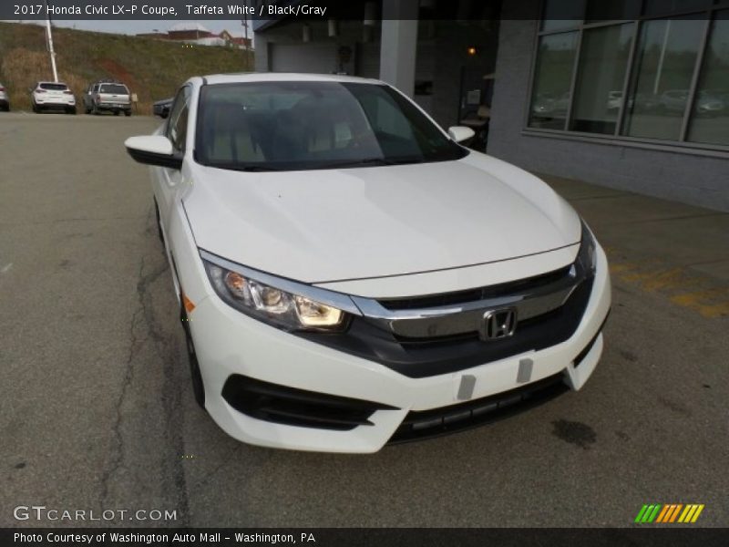 Taffeta White / Black/Gray 2017 Honda Civic LX-P Coupe