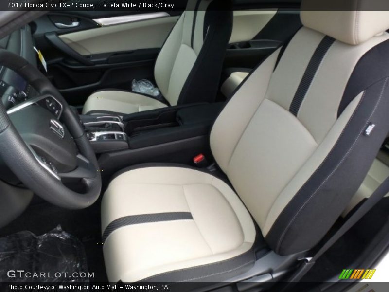 Taffeta White / Black/Gray 2017 Honda Civic LX-P Coupe