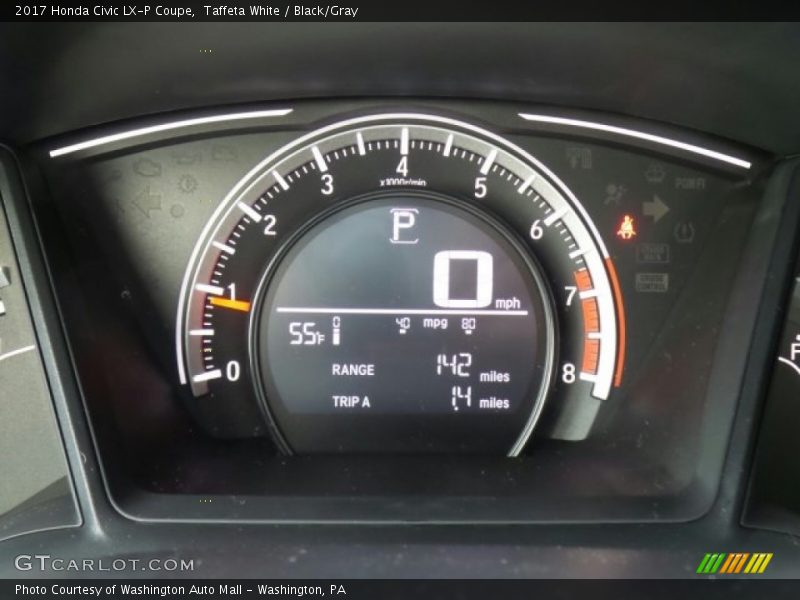 Taffeta White / Black/Gray 2017 Honda Civic LX-P Coupe