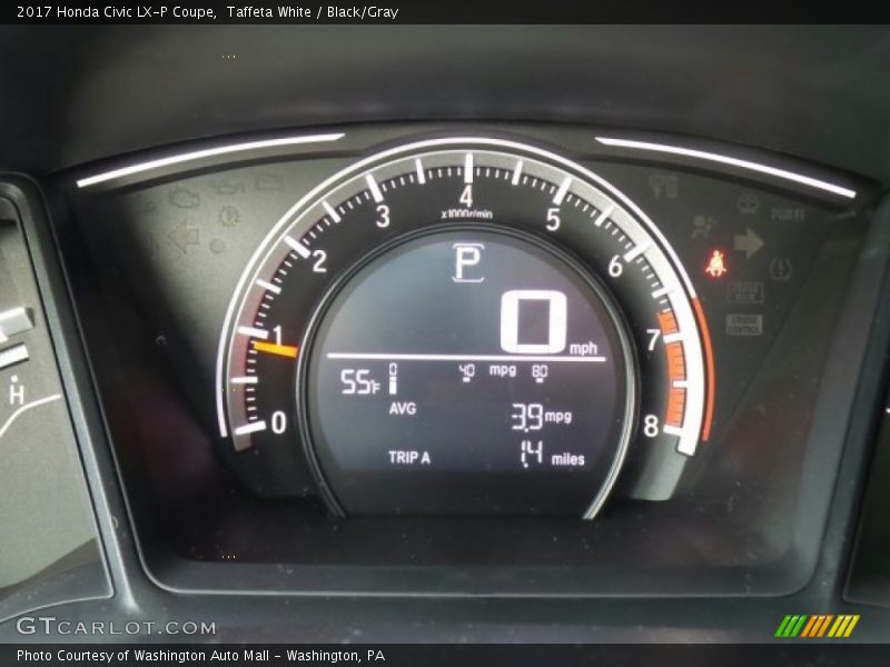 Taffeta White / Black/Gray 2017 Honda Civic LX-P Coupe