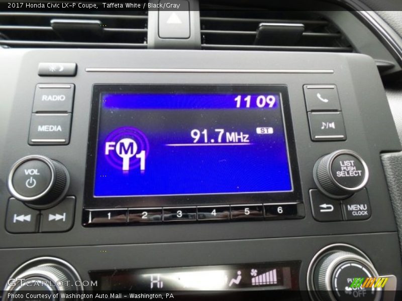 Taffeta White / Black/Gray 2017 Honda Civic LX-P Coupe