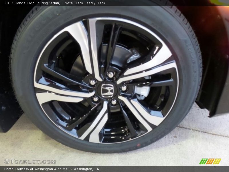 Crystal Black Pearl / Black 2017 Honda Civic Touring Sedan